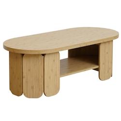 Oviala Business Table basse en MDF décor mélaminé bois beige - beige Bois massif 112335_0