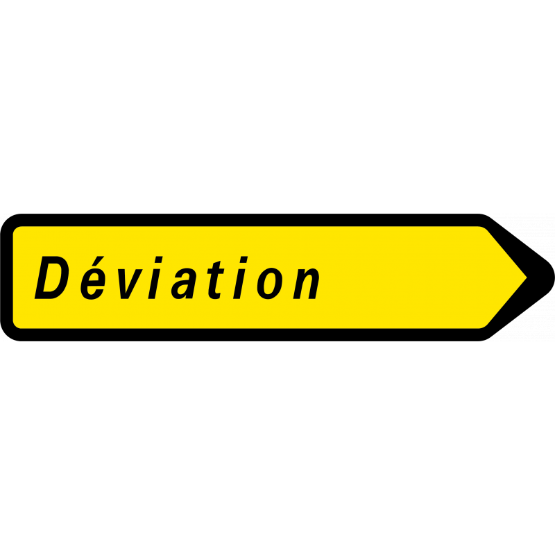 Panneau temporaire direction de déviation KD22a1 - ultra-résistant - fabriqué en France_0