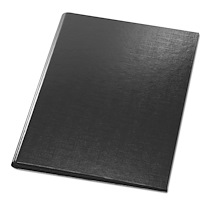 PORTE-BLOC À RABAT PAPIER ENDUIT - FORMAT 23X32CM POUR A4 - NOIR - LOT DE 10