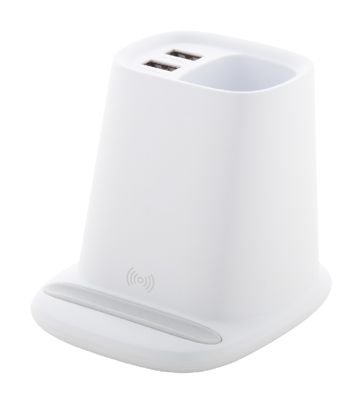 Porte-stylo multifonctions - support téléphone - chargeur rapide 10W - 2 ports USB_0