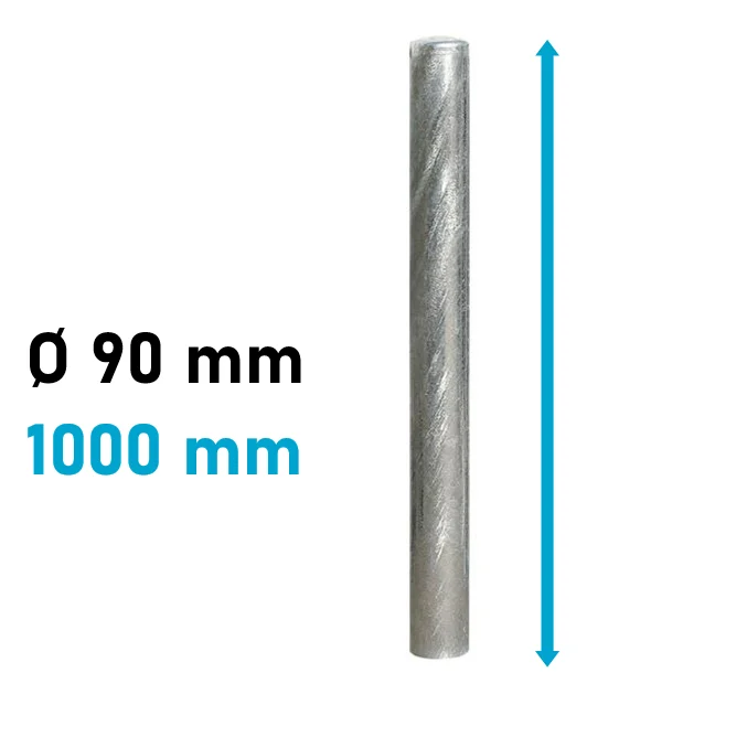 Potelet galva carrefour - 90 mm_0