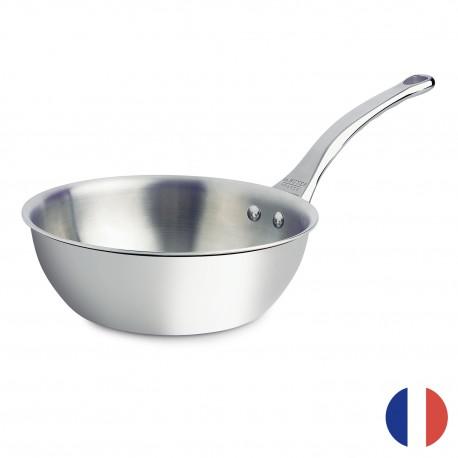 Sauteuse bombée en inox multicouche Affinity - De Buyer - idéale pour cuisine de réduction et sauces_0