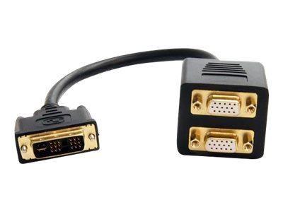 STARTECH.COM 1 FT / 30CM DVI TO DUAL VGA Y SPLITTER CABLE - DVI-I ANALOG TO DUAL VGA, 1X DVI-I (M), 2X VGA (F) (DVISPL1VV) - RÉPARTITEUR D'ÉCRAN - 30 CM
