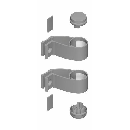 SUPPORT OVALES ET BOUCHONS POUR POIGNÉES DIVA - ALUMINIUM GRIS LA CROISÉE DS