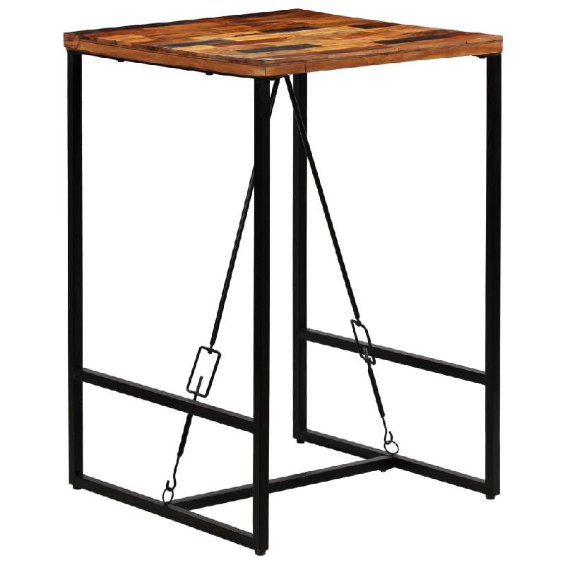 TABLE HAUTE MANGE DEBOUT BAR BISTROT BOIS RECYCLÉ SOLIDE 106 CM 0902096_0