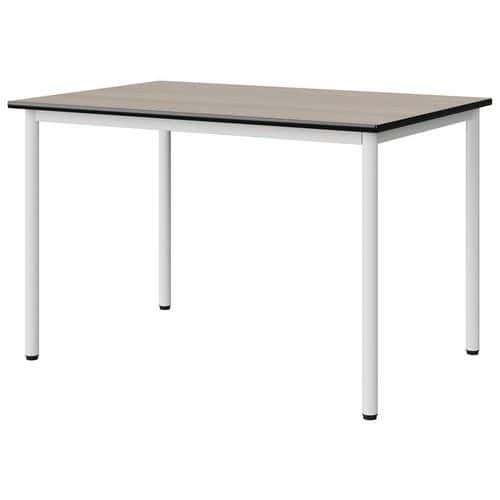 TABLE MALIBU 120X80 T6 4P STRA ACACIA/NOIR BLC 9016 - MANUTAN EXPERT