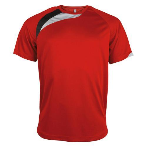 TEE-SHIRT WAVE PES ROUGE/BLANC/GRIS