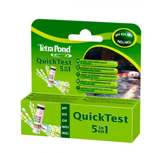 BANDELETTES DE TESTS PH DE L'EAU DE BASSIN TETRA POND QUICK TEST 6IN1