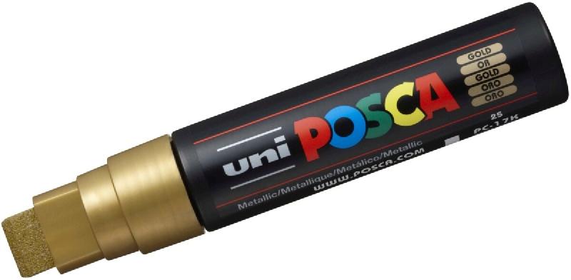 Uni-ball Marqueur peinture Posca 17K, pointe biseau 15 mm, or - 186381_0