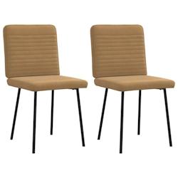 VidaXL Chaises à Manger Lot De 2 Marron Velours - 4101141_0