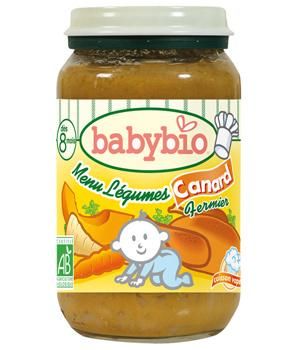 BABYBIO - DUO MENU LÉGUMES CANARD FERMIER DÈS 8 MOIS 2 X 200GR