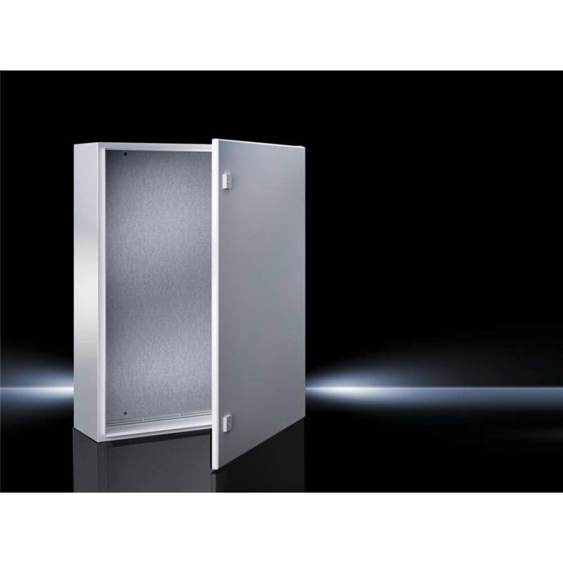 Boîtier avec porte en tôle d'acier - AE 1360.500 - Laqué avec plaque de montage et IP 66_0
