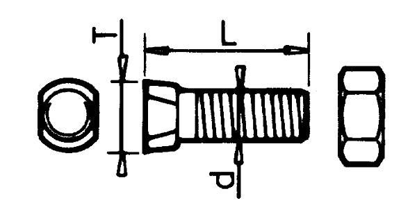 BOULONS TÊTE CONIQUE 12X34 KVERNELAND (25)