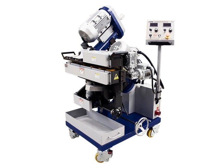 Chanfreineuse industrielle A340 - Fraisage précis des chants supérieurs et inférieurs - Réglage angulaire 0° à 90° et  0° à -45°_0