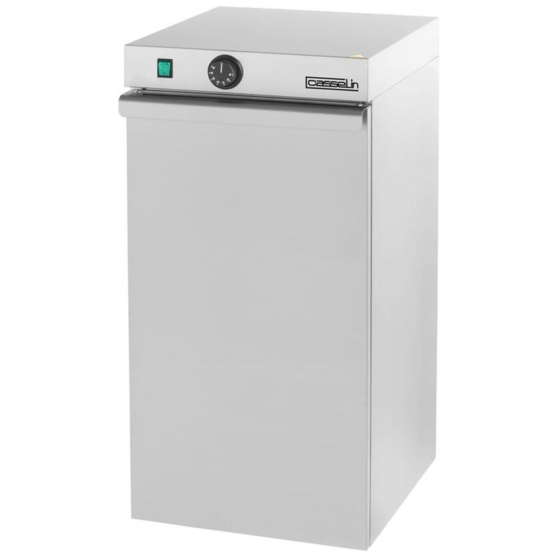 Chauffe-assiettes Casselin - capacité 60 assiettes Ø 350 mm - acier inoxydable avec thermostat réglable de 30° à 90°C_0