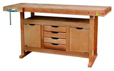 Établi en bois 1.50x0.50 avec 4 tiroirs - idéal pour le rangement_0