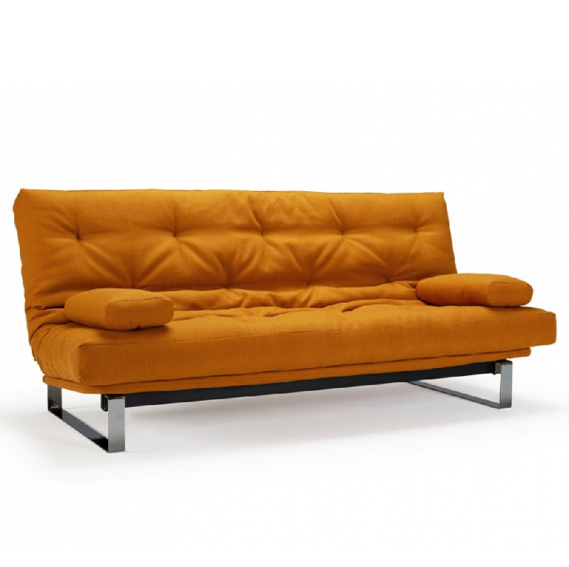 INNOVATION LIVING  CANAPÉ CONVERTIBLE CLIC-CLAC MINIMUM LIT 140*200 CM CAPITONNÉ TISSU ELEGANCE CURRY_0