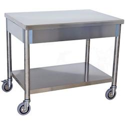 Inox Bim Table inox304 mobile 100 x 70 x 85 cm, 4 roues - TTD10_0