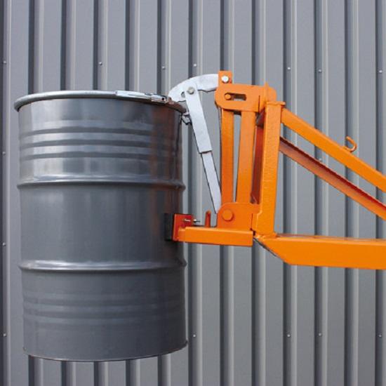 Lève-fût pour fûts métalliques et plastiques - capacité 800 kg - pince avec revêtement en caoutchouc_0
