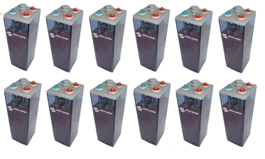 Lot de 12 batteries solaires OPzS 2V 3040Ah - Victron Energy - Durée de vie 20 ans_0