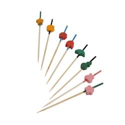 Packnwood FHC - 2 000Pcs - Pique bambou avec une extrémité décors et couleurs assortis   H90mm - Bambou 210BBART9_0