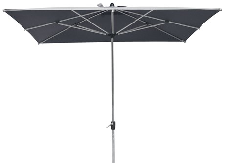 PARASOL CENTRÉ ANODISÉ GRIS 3 X 3 M