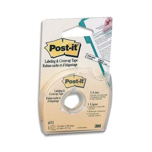 Postit bande de correction adhésive et repositionnable sur dévidoir