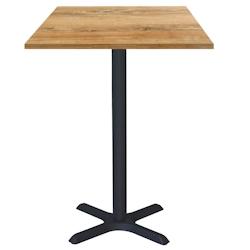 Restootab - Mange-debout 60x60cm - modèle Dina chêne slovène - marron TB-DINFF-6060S-CH.SLO_0