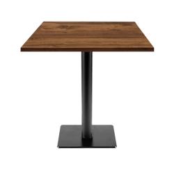 Restootab - Table 70x70cm - modèle Milan T chêne hunton - marron fonte 3760371511747_0