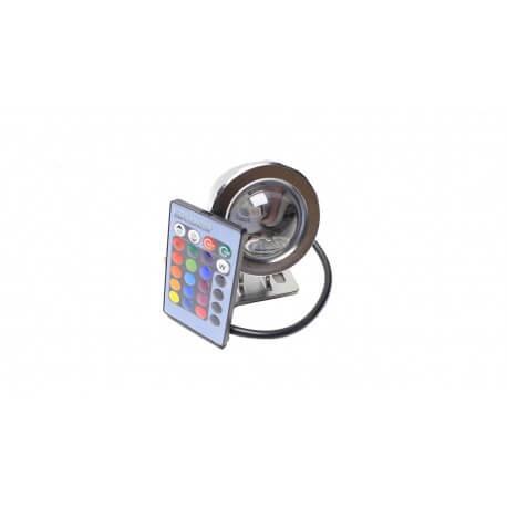 Spot LED blanc en inox - 10W - IP68 - 12V - Applique murale orientable_0