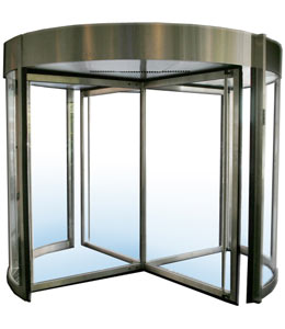 Porte automatique tournante à 3/4 vantaux - Tourniket - diverses finitions et accessibilité améliorée_0