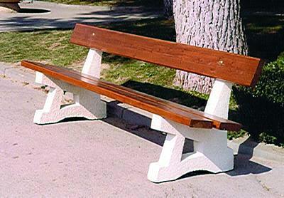 Banc public Costa Brava - Piétement béton armé 80 mm - Lames en pin traité 45 mm - Longueur 2 m - À sceller_0