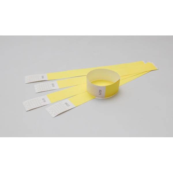 Bracelets Tyvek vierges - Jaune fluo (809 C) - Lot de 1000 - Indéchirables et résistants à l'eau_0
