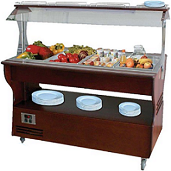 BUFFET CENTRAL 4 BACS GN 1/1 - RÉFRIGÉRÉ OU BAIN MARIE_0