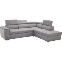 Canapé d'angle convertible réversible 5 places DAYTONA - Tissu gris - Coffre de rangement - L 260 x P 218 x H 77 cm AUCUNE - gris 3666749153208_0