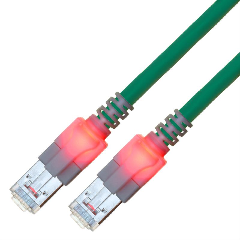Cordon EasyLan DualBoot LED Cat.6 (Classe E) S/FTP, LSOH, turquoise, 2 m_0