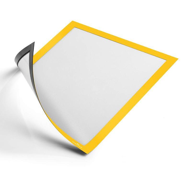 Durable Cadre d'information Duraframe Magnetic A4 jaune UE=5 pièces - jaune plastique 486904_0