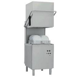 EURAST - Lave-vaisselle industrielle 50x50 double paroi, pompe de vidange et distributeur de savon - 640x740x1530 mm - 9600 W 400/3V - 46DD1083 - 46DD_0