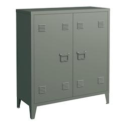 Helloshop26 - Casier de bureau armoire meuble de rangement pour bureau atelier chambre acier de bureau métallique à 2 portes 90 x 80 03_0006338 - 30_0