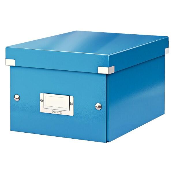 LEITZ Lot de 6 Boîte de rangement Click & Store Wow, format A5, coloris bleu métallique - bleu 60430036_0