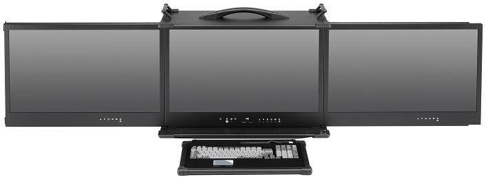 Pc industriel R-STARP893-23UFRP - Solution portable multi-écrans tout-en-un avec 3 écrans LCD 23,8