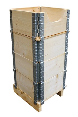 Rehausse palette Smile 400 x 400 mm - Bois et acier - Certifiée PEFC - Résistante et personnalisable_0