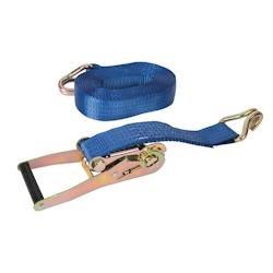 Sangle d'Arrimage avec Crochet en J 8 m x 50 mm – Testée à 1 300 kg, Rupture à 2 600 kg – Sécurisez Vos Charges - Silverline - jaune 5060012965693_0