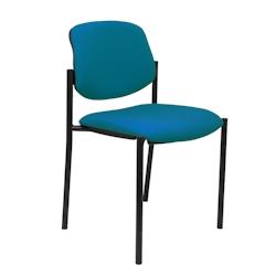 Silla fija Styl Bali verde petróleo - châssis noir - bleu multi-matériau - 27NBALI429_0