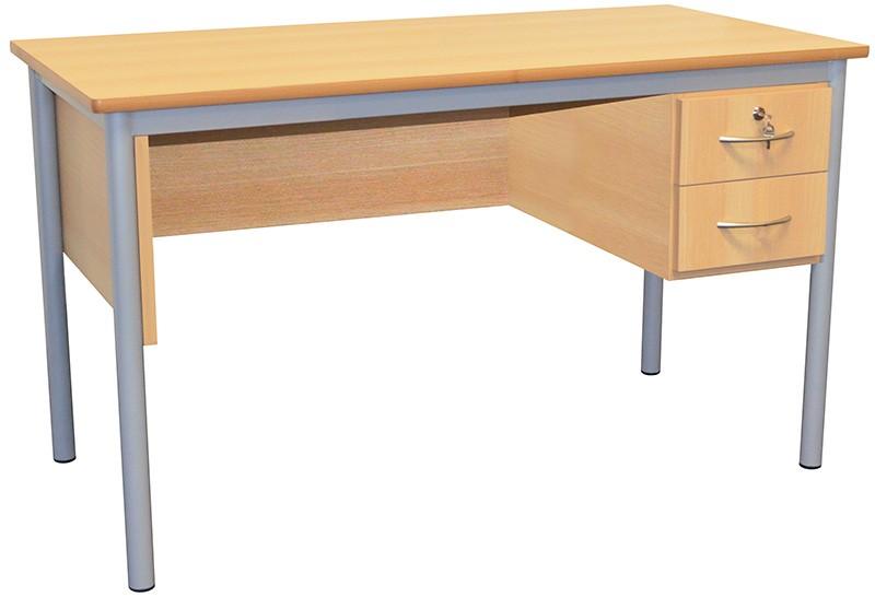 130 CM - BUREAU POUR PROFESSEUR AVEC 2 TIROIRS_0