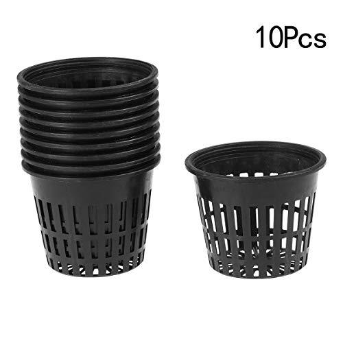 YARDWE - Lot de 10 pots en plastique pour hydroponie - Garden Net Cup - Réutilisables et durables_0