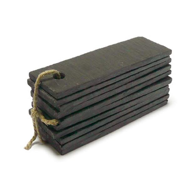 Étiquettes ardoise perforées Viti - 30 x 100 mm - en ardoise véritable pour usage viticole_0