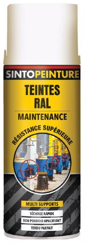 Aérosol blanc satiné RAL9010 400ml - Peinture de maintenance antirouille - SINTO - 920390 - 850485_0