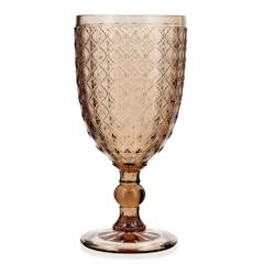 Bidasoa Gio Lot De 6 Verres À Pied En Verre 30 Cl Ambre Avec Relief - multicolore verre 5425475_0