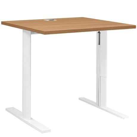 BUREAU PROFESSIONNEL AJUSTABLE PIEDS MÉTAL YES! MERISIER L.80 CM